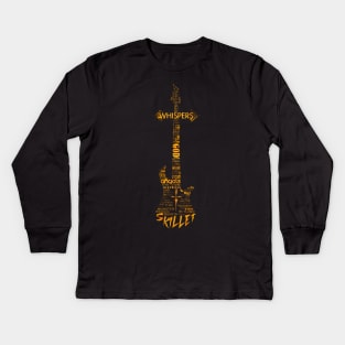 Typograpy Guitar Skillet Kids Long Sleeve T-Shirt